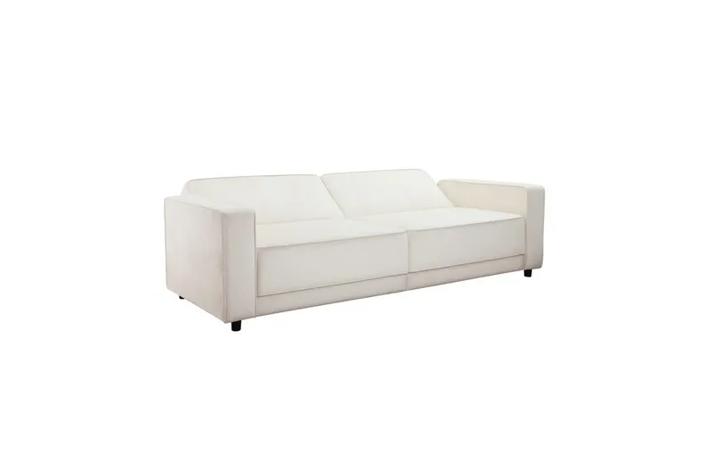Bäddsoffa Allie Kräm, Sammet, 81x225x91 cm - Kräm, Sammet, 81x225x91 cm - Möbler - Vardagsrum - Bäddsoffor