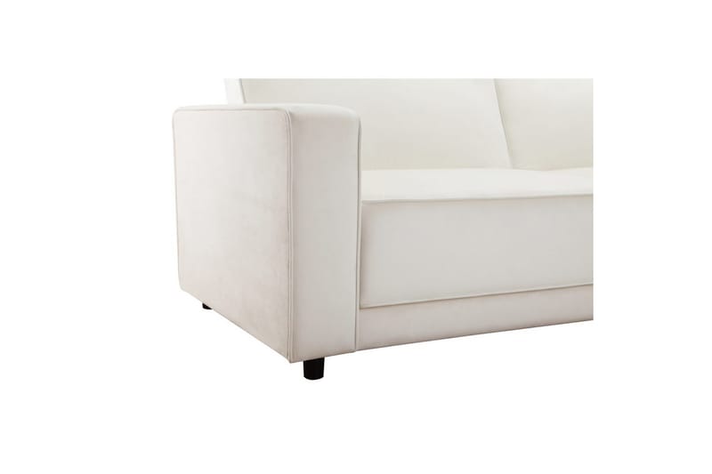 Bäddsoffa Allie Kräm, Sammet, 81x225x91 cm - Kräm, Sammet, 81x225x91 cm - Möbler - Vardagsrum - Bäddsoffor