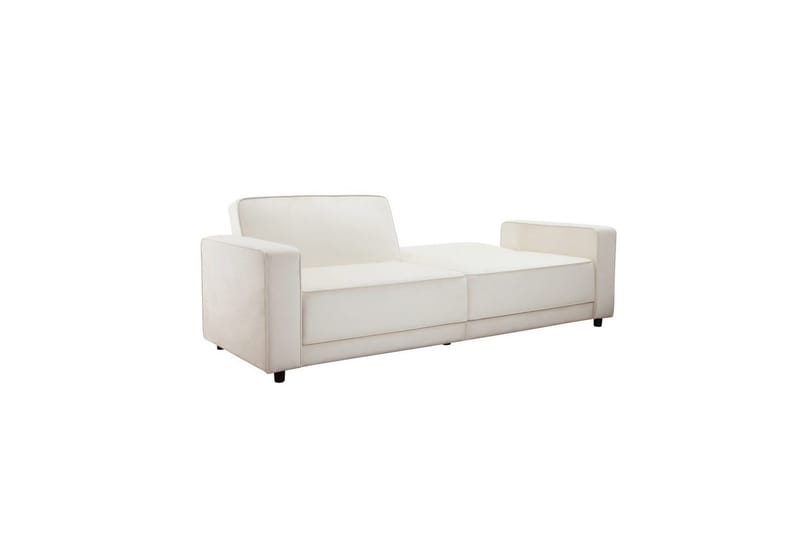 Bäddsoffa Allie Kräm, Sammet, 81x225x91 cm - Kräm, Sammet, 81x225x91 cm - Möbler - Vardagsrum - Bäddsoffor