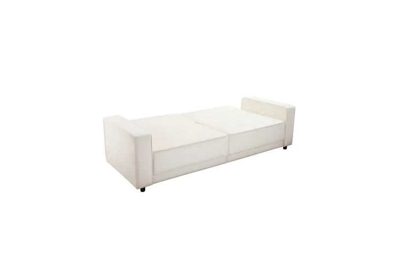 Bäddsoffa Allie Kräm, Sammet, 81x225x91 cm - Kräm, Sammet, 81x225x91 cm - Möbler - Vardagsrum - Bäddsoffor