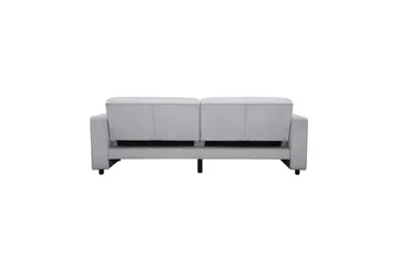 Bäddsoffa Allie Ljusgrå, Sammet, 81x225x91 cm - Ljusgrå, Sammet, 81x225x91 cm - Möbler - Vardagsrum - Bäddsoffor