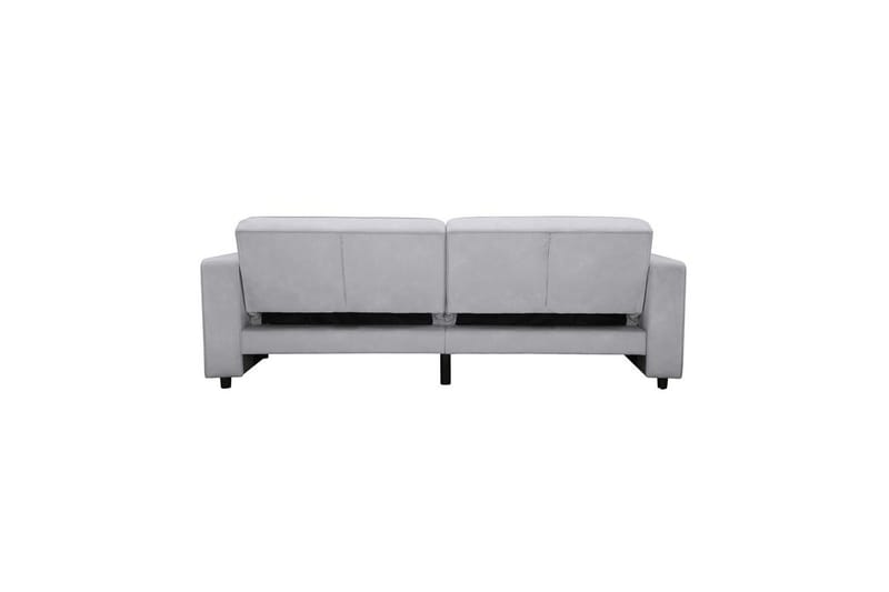 Bäddsoffa Allie Ljusgrå, Sammet, 81x225x91 cm - Ljusgrå, Sammet, 81x225x91 cm - Möbler - Vardagsrum - Bäddsoffor