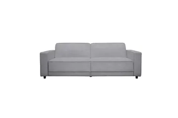 Bäddsoffa Allie Ljusgrå, Sammet, 81x225x91 cm - Ljusgrå, Sammet, 81x225x91 cm - Möbler - Vardagsrum - Bäddsoffor