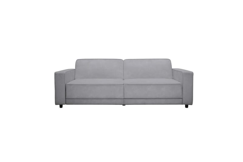 Bäddsoffa Allie Ljusgrå, Sammet, 81x225x91 cm - Ljusgrå, Sammet, 81x225x91 cm - Möbler - Vardagsrum - Bäddsoffor