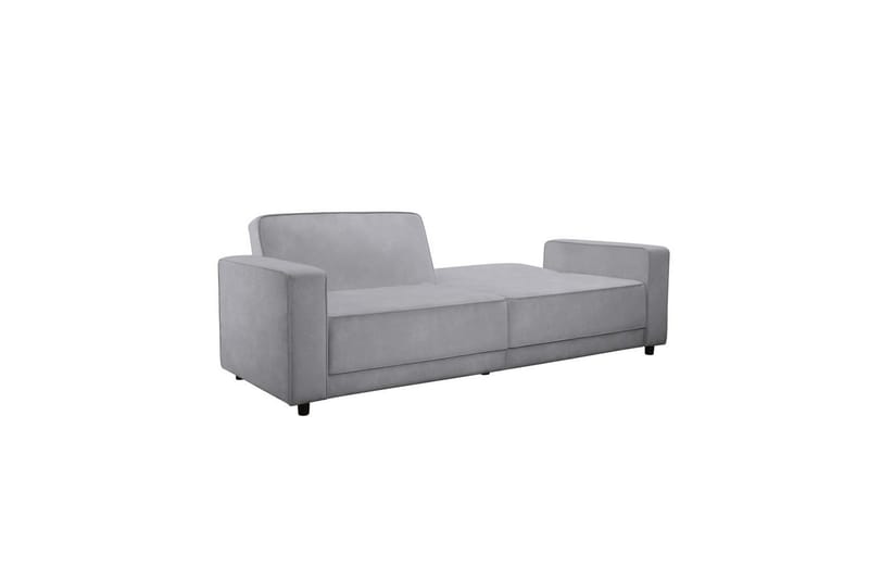Bäddsoffa Allie Ljusgrå, Sammet, 81x225x91 cm - Ljusgrå, Sammet, 81x225x91 cm - Möbler - Vardagsrum - Bäddsoffor