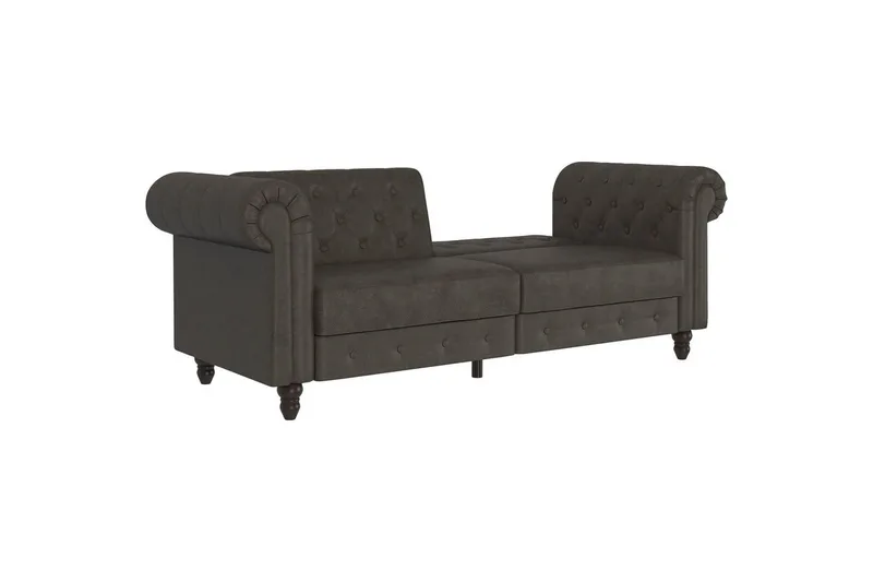 Bäddsoffa Felix 236x87x83 cm, Antracit, Mikrofiber/Trä/Metall - 236x87x83 cm, Antracit, Mikrofiber/Trä/Metall - Möbler - Vardagsrum - Bäddsoffor