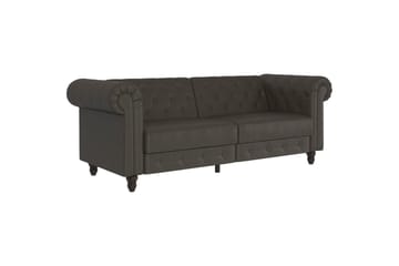 Bäddsoffa Felix 236x87x83 cm, Antracit, Mikrofiber/Trä/Metall