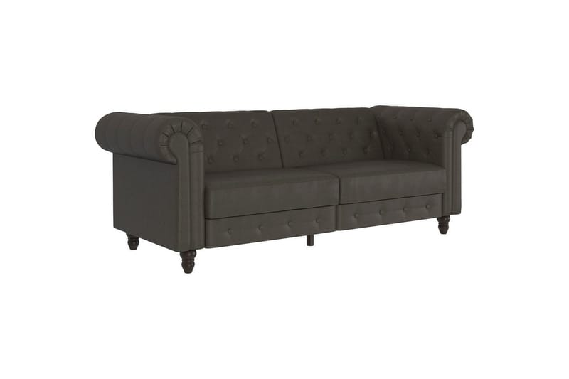Bäddsoffa Felix 236x87x83 cm, Antracit, Mikrofiber/Trä/Metall - 236x87x83 cm, Antracit, Mikrofiber/Trä/Metall - Möbler - Vardagsrum - Bäddsoffor