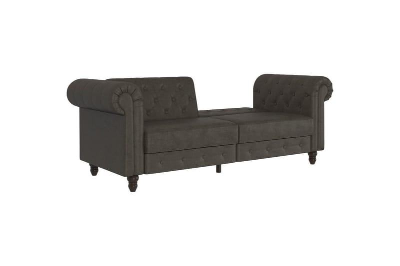 Bäddsoffa Felix 236x87x83 cm, Antracit, Mikrofiber/Trä/Metall - 236x87x83 cm, Antracit, Mikrofiber/Trä/Metall - Möbler - Vardagsrum - Bäddsoffor
