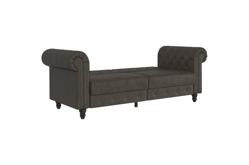 Bäddsoffa Felix 236x87x83 cm, Antracit, Mikrofiber/Trä/Metall - 236x87x83 cm, Antracit, Mikrofiber/Trä/Metall - Möbler - Vardagsrum - Bäddsoffor