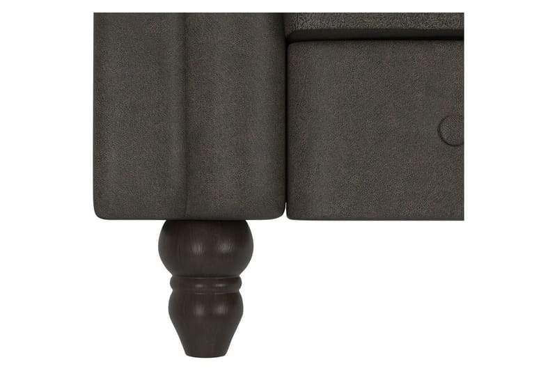Bäddsoffa Felix 236x87x83 cm, Antracit, Mikrofiber/Trä/Metall - 236x87x83 cm, Antracit, Mikrofiber/Trä/Metall - Möbler - Vardagsrum - Bäddsoffor