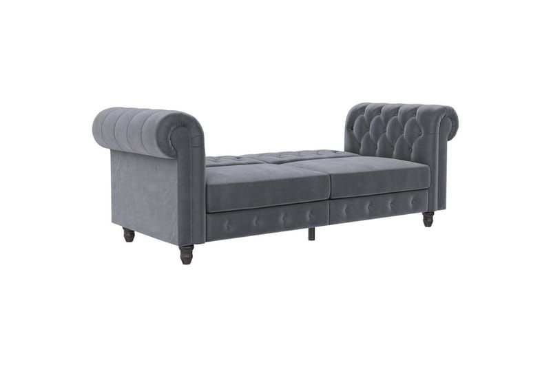 Bäddsoffa Felix 236x87x83 cm, Antracit, Sammet - 236x87x83 cm, Antracit, Sammet - Möbler - Vardagsrum - Bäddsoffor