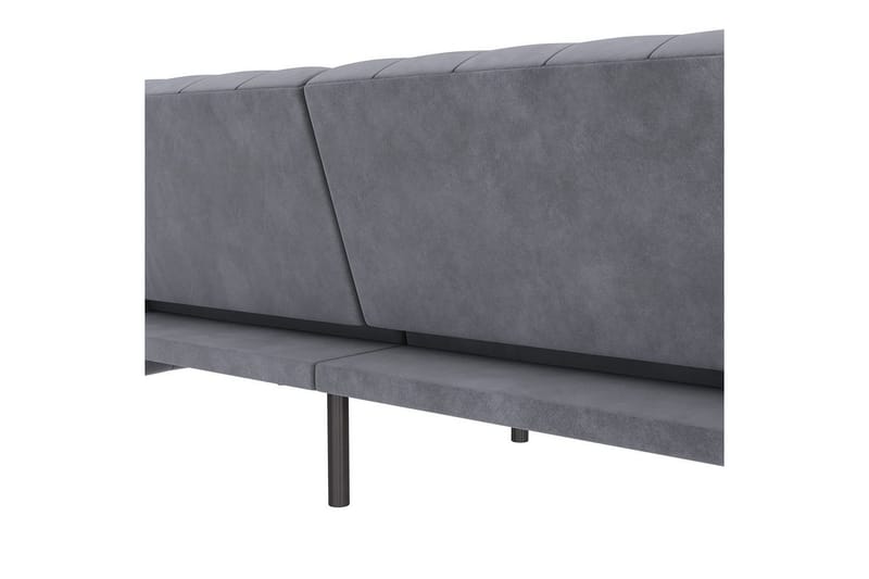 Bäddsoffa Felix 236x87x83 cm, Antracit, Sammet - 236x87x83 cm, Antracit, Sammet - Möbler - Vardagsrum - Bäddsoffor