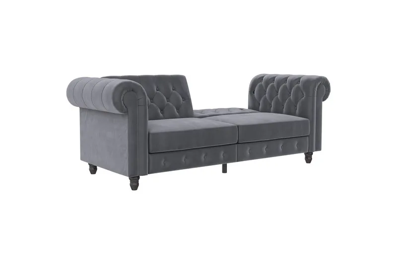 Bäddsoffa Felix 236x87x83 cm, Antracit, Sammet - 236x87x83 cm, Antracit, Sammet - Möbler - Vardagsrum - Bäddsoffor