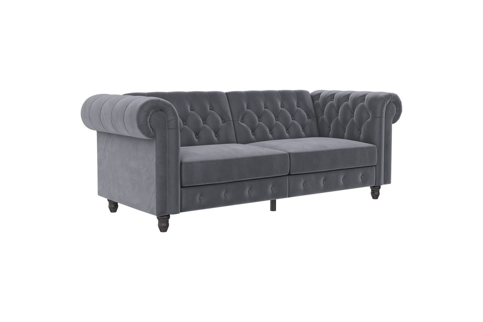 B&auml;ddsoffa Felix 236x87x83 cm, Antracit, Sammet - 236x87x83 cm, Antracit, Sammet