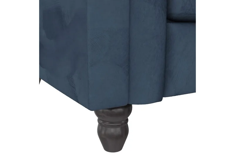 Bäddsoffa Felix 236x87x83 cm, Blå, Sammet - 236x87x83 cm, Blå, Sammet - Möbler - Vardagsrum - Bäddsoffor