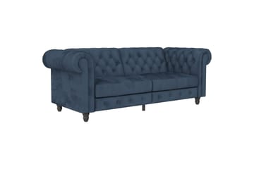 Bäddsoffa Felix 236x87x83 cm, Blå, Sammet