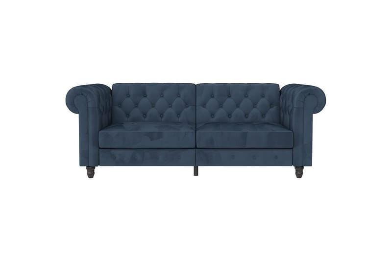 Bäddsoffa Felix 236x87x83 cm, Blå, Sammet - 236x87x83 cm, Blå, Sammet - Möbler - Vardagsrum - Bäddsoffor