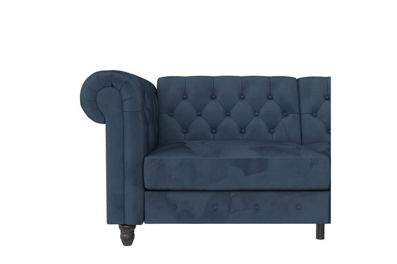 Bäddsoffa Felix 236x87x83 cm, Blå, Sammet - 236x87x83 cm, Blå, Sammet - Möbler - Vardagsrum - Bäddsoffor