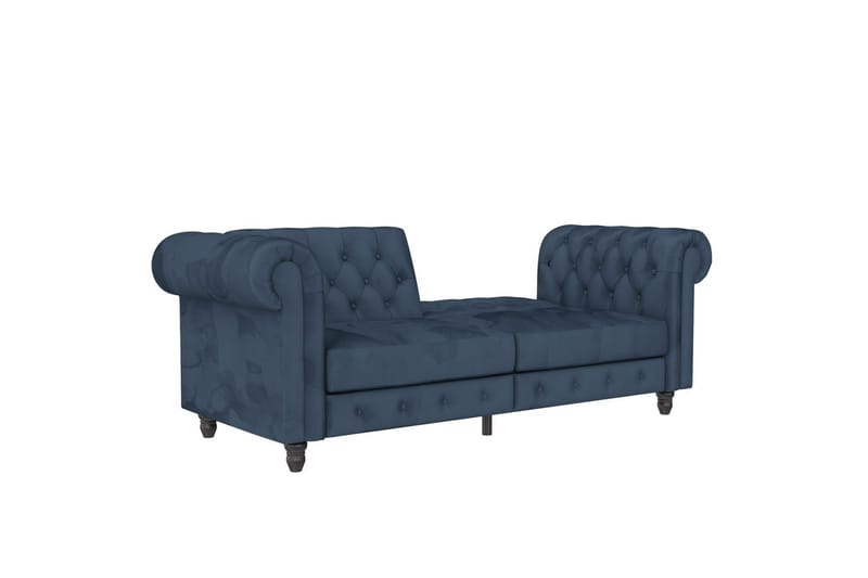 Bäddsoffa Felix 236x87x83 cm, Blå, Sammet - 236x87x83 cm, Blå, Sammet - Möbler - Vardagsrum - Bäddsoffor