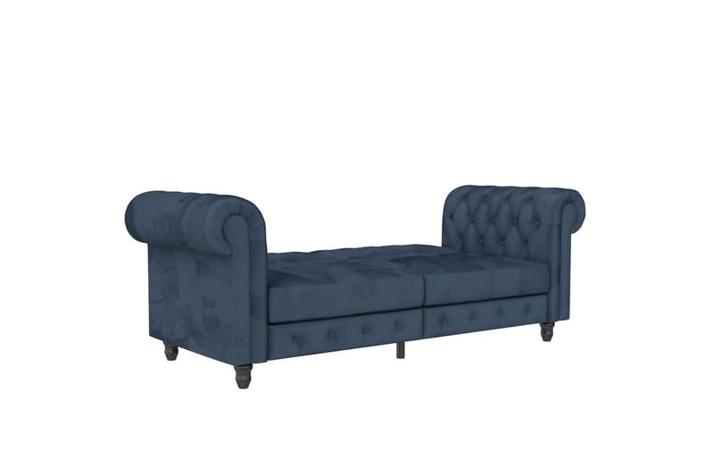 Bäddsoffa Felix 236x87x83 cm, Blå, Sammet - 236x87x83 cm, Blå, Sammet - Möbler - Vardagsrum - Bäddsoffor