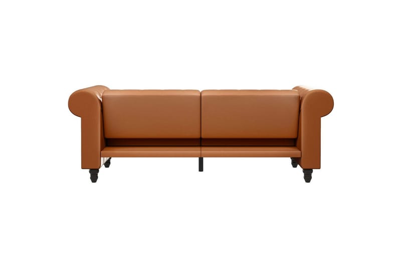 Bäddsoffa Felix 236x87x83 cm, Cognac, PU/trä/metall - 236x87x83 cm, Cognac, PU/trä/metall - Möbler - Vardagsrum - Bäddsoffor