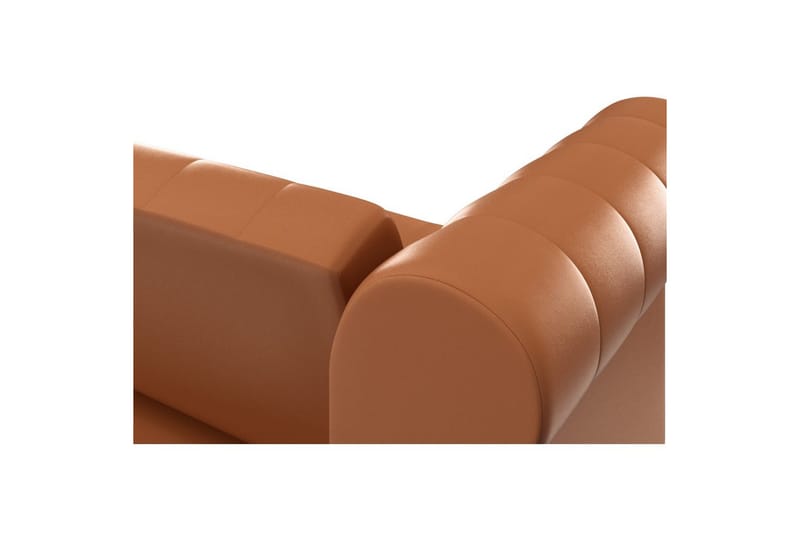 Bäddsoffa Felix 236x87x83 cm, Cognac, PU/trä/metall - 236x87x83 cm, Cognac, PU/trä/metall - Möbler - Vardagsrum - Bäddsoffor