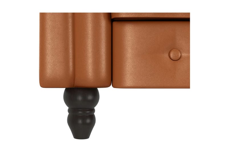 Bäddsoffa Felix 236x87x83 cm, Cognac, PU/trä/metall - 236x87x83 cm, Cognac, PU/trä/metall - Möbler - Vardagsrum - Bäddsoffor