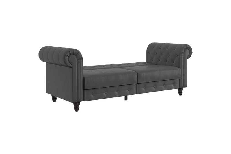 Bäddsoffa Felix 236x87x83 cm, Grå, PU/trä/metall - 236x87x83 cm, Grå, PU/trä/metall - Möbler - Vardagsrum - Bäddsoffor