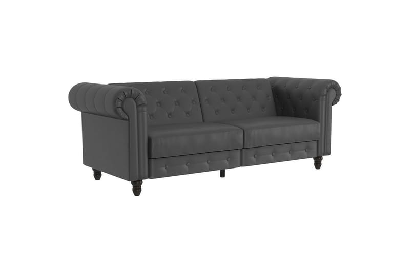 Bäddsoffa Felix 236x87x83 cm, Grå, PU/trä/metall - 236x87x83 cm, Grå, PU/trä/metall - Möbler - Vardagsrum - Bäddsoffor