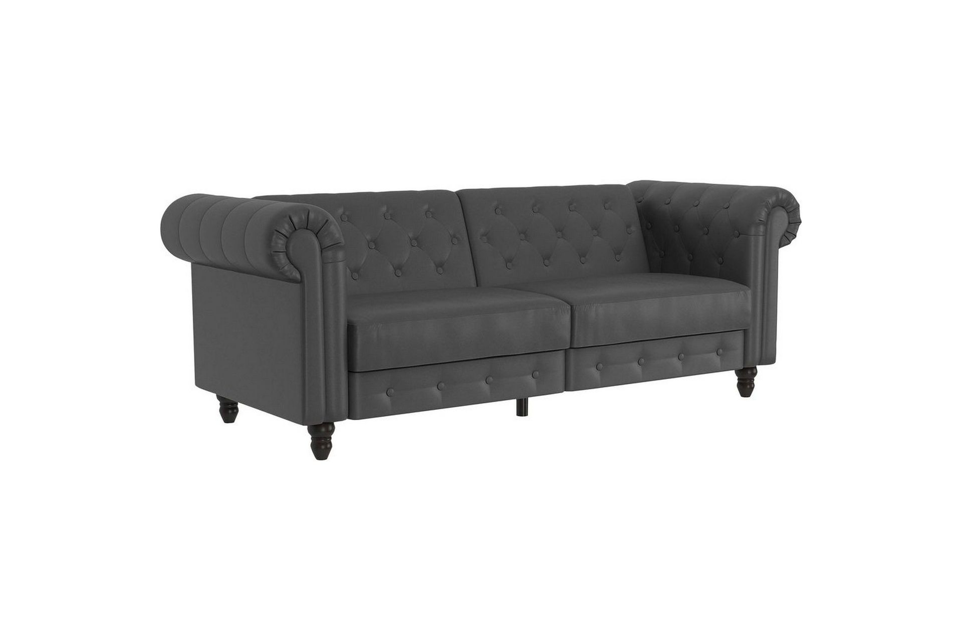 bäddsoffa felix 236x87x83 cm, grå, pu/trä/metall - 236x87x83 cm, grå, pu/trä/metall