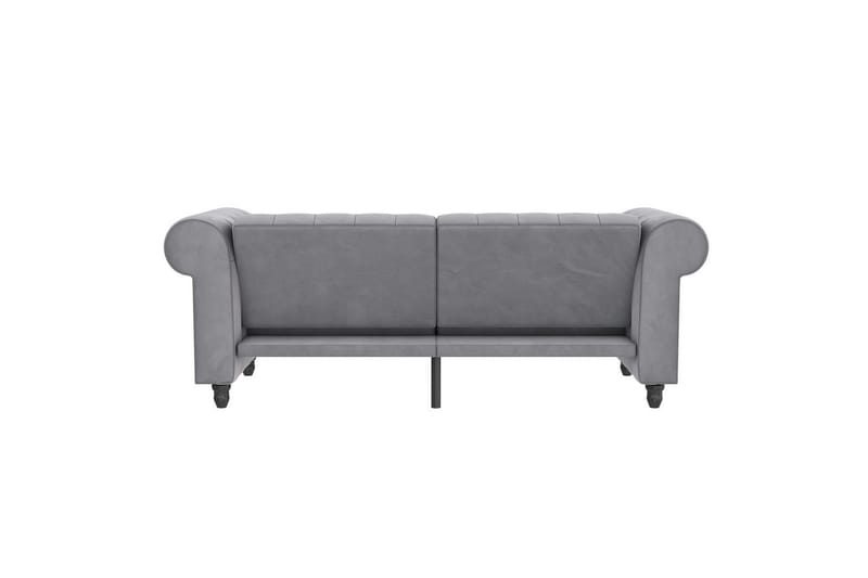 Bäddsoffa Felix 236x87x83 cm, Ljusgrå, Sammet - 236x87x83 cm, Ljusgrå, Sammet - Möbler - Vardagsrum - Bäddsoffor