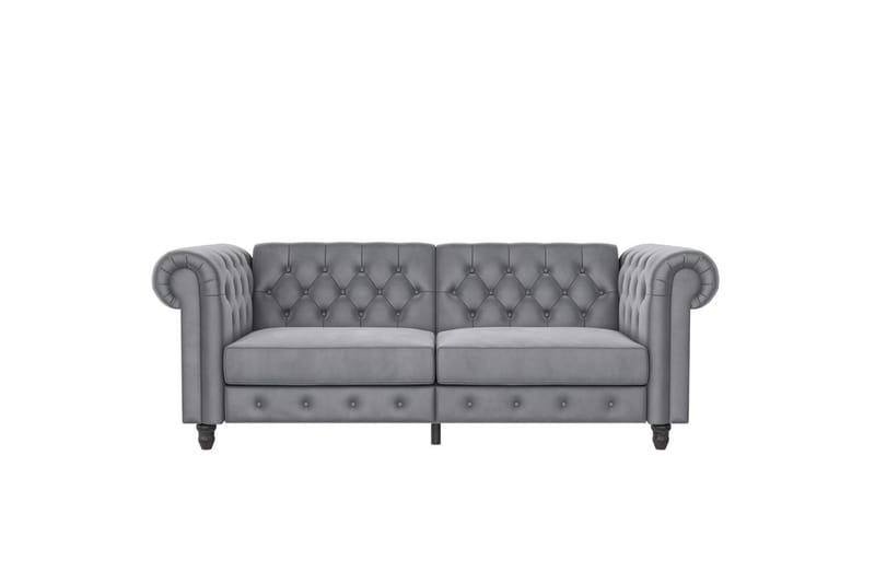 Bäddsoffa Felix 236x87x83 cm, Ljusgrå, Sammet - 236x87x83 cm, Ljusgrå, Sammet - Möbler - Vardagsrum - Bäddsoffor