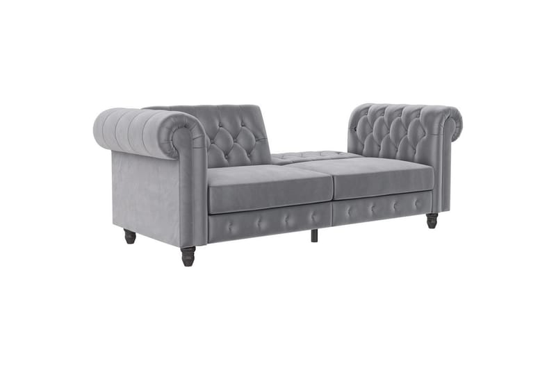 Bäddsoffa Felix 236x87x83 cm, Ljusgrå, Sammet - 236x87x83 cm, Ljusgrå, Sammet - Möbler - Vardagsrum - Bäddsoffor