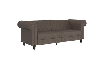 Bäddsoffa Felix 236x87x83 cm, Mörkbrun, Mikrofiber/Trä/Metall