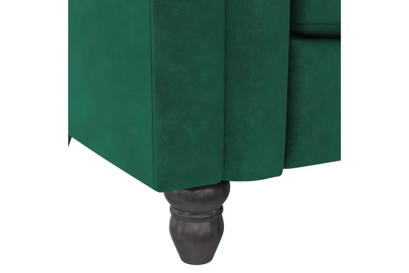 Bäddsoffa Felix 236x87x83 cm, Mörkgrön, Sammet - 236x87x83 cm, Mörkgrön, Sammet - Möbler - Vardagsrum - Bäddsoffor