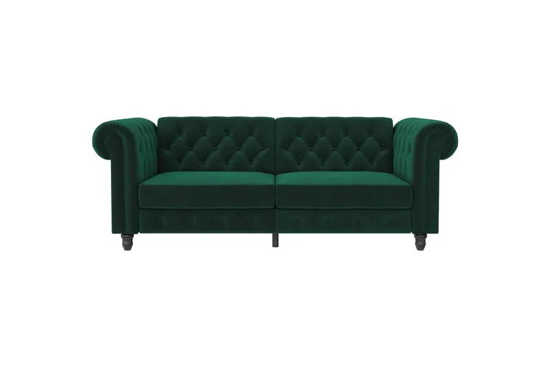 Bäddsoffa Felix 236x87x83 cm, Mörkgrön, Sammet - 236x87x83 cm, Mörkgrön, Sammet - Möbler - Vardagsrum - Bäddsoffor