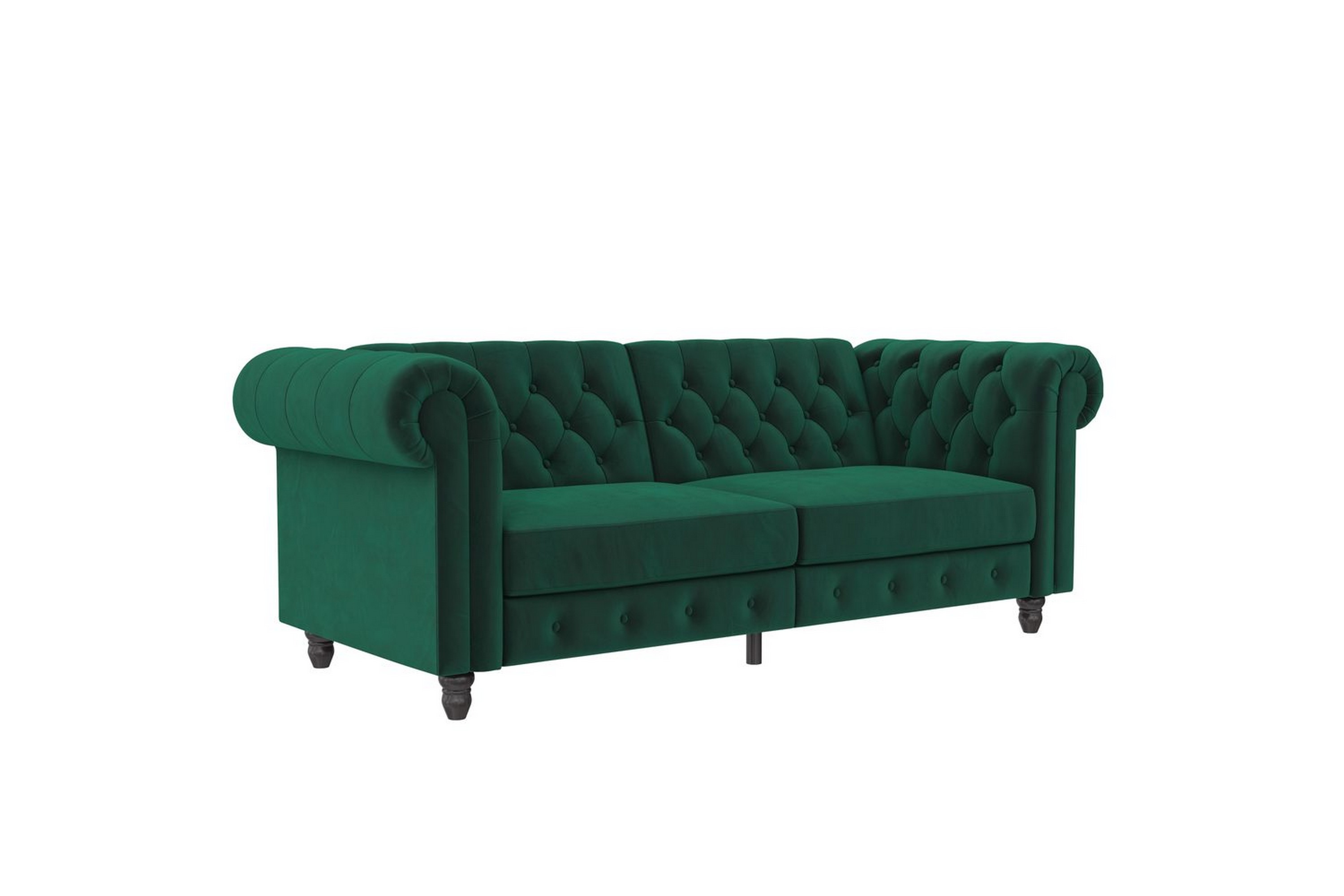 bäddsoffa felix 236x87x83 cm, mörkgrön, sammet - 236x87x83 cm, mörkgrön, sammet