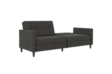 Bäddsoffa Hartford 203x83x82 cm, Antracit, Linnetyg Utseende (100% Polyester - 203x83x82 cm, Antracit, Linnetyg Utseende (100% Polyester - Möbler - Vardagsrum - Bäddsoffor