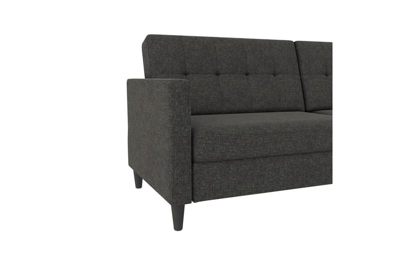 Bäddsoffa Hartford 203x83x82 cm, Antracit, Linnetyg Utseende (100% Polyester - 203x83x82 cm, Antracit, Linnetyg Utseende (100% Polyester - Möbler - Vardagsrum - Bäddsoffor