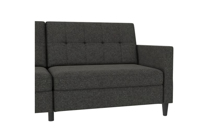 Bäddsoffa Hartford 203x83x82 cm, Antracit, Linnetyg Utseende (100% Polyester - 203x83x82 cm, Antracit, Linnetyg Utseende (100% Polyester - Möbler - Vardagsrum - Bäddsoffor
