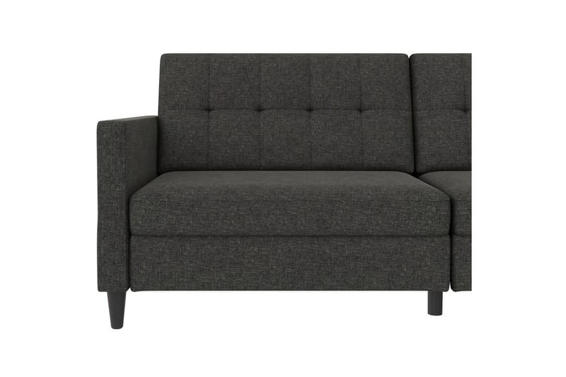 Bäddsoffa Hartford 203x83x82 cm, Antracit, Linnetyg Utseende (100% Polyester - 203x83x82 cm, Antracit, Linnetyg Utseende (100% Polyester - Möbler - Vardagsrum - Bäddsoffor