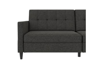 Bäddsoffa Hartford 203x83x82 cm, Antracit, Linnetyg Utseende (100% Polyester - 203x83x82 cm, Antracit, Linnetyg Utseende (100% Polyester - Möbler - Vardagsrum - Bäddsoffor