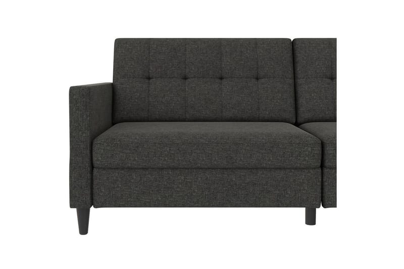 Bäddsoffa Hartford 203x83x82 cm, Antracit, Linnetyg Utseende (100% Polyester - 203x83x82 cm, Antracit, Linnetyg Utseende (100% Polyester - Möbler - Vardagsrum - Bäddsoffor