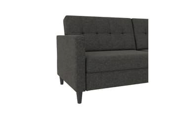 Bäddsoffa Hartford 203x83x82 cm, Antracit, Linnetyg Utseende (100% Polyester - 203x83x82 cm, Antracit, Linnetyg Utseende (100% Polyester - Möbler - Vardagsrum - Bäddsoffor