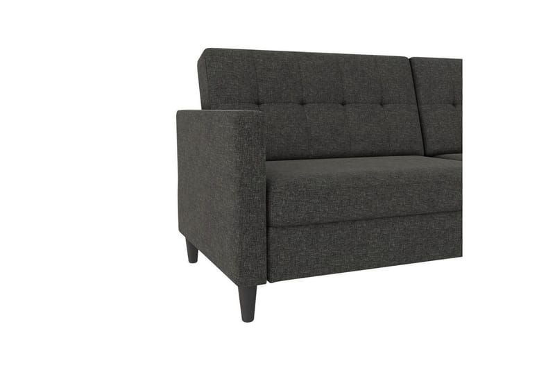 Bäddsoffa Hartford 203x83x82 cm, Antracit, Linnetyg Utseende (100% Polyester - 203x83x82 cm, Antracit, Linnetyg Utseende (100% Polyester - Möbler - Vardagsrum - Bäddsoffor