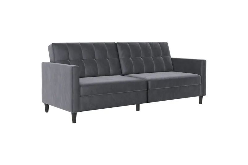 Bäddsoffa Hartford 203x83x82 cm, Antracit, Sammet - 203x83x82 cm, Antracit, Sammet - Möbler - Vardagsrum - Bäddsoffor