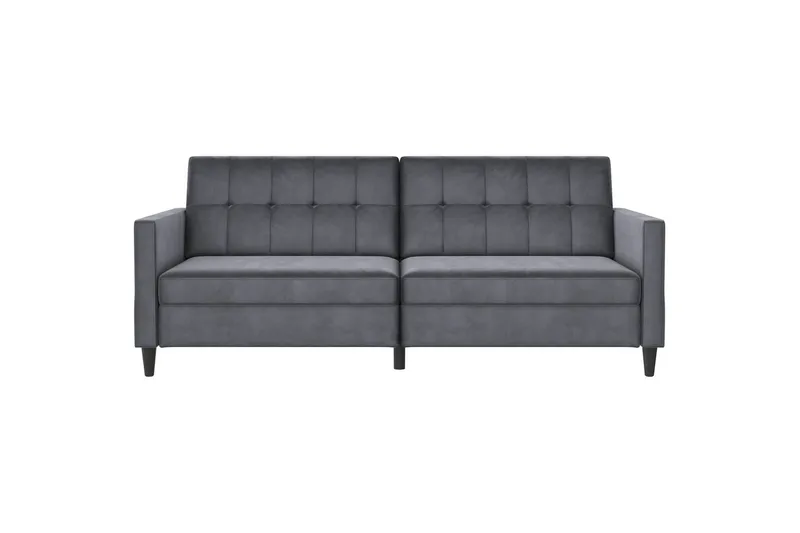Bäddsoffa Hartford 203x83x82 cm, Antracit, Sammet - 203x83x82 cm, Antracit, Sammet - Möbler - Vardagsrum - Bäddsoffor