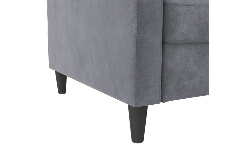Bäddsoffa Hartford 203x83x82 cm, Antracit, Sammet - 203x83x82 cm, Antracit, Sammet - Möbler - Vardagsrum - Bäddsoffor