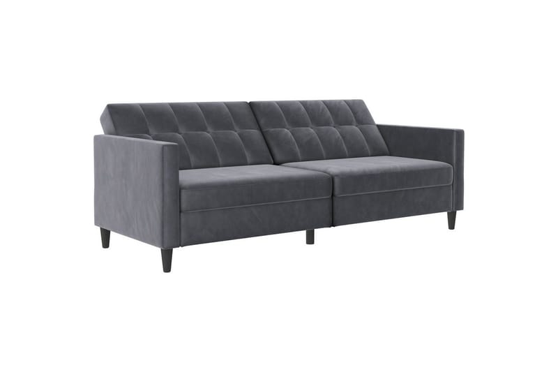 Bäddsoffa Hartford 203x83x82 cm, Antracit, Sammet - 203x83x82 cm, Antracit, Sammet - Möbler - Vardagsrum - Bäddsoffor